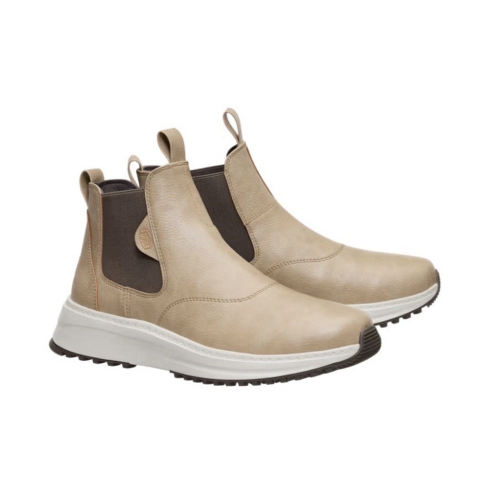 Hey Dude Tahoe Chelsea Classic Boot Timber Silver Birch Mens 10 Leather Slip On